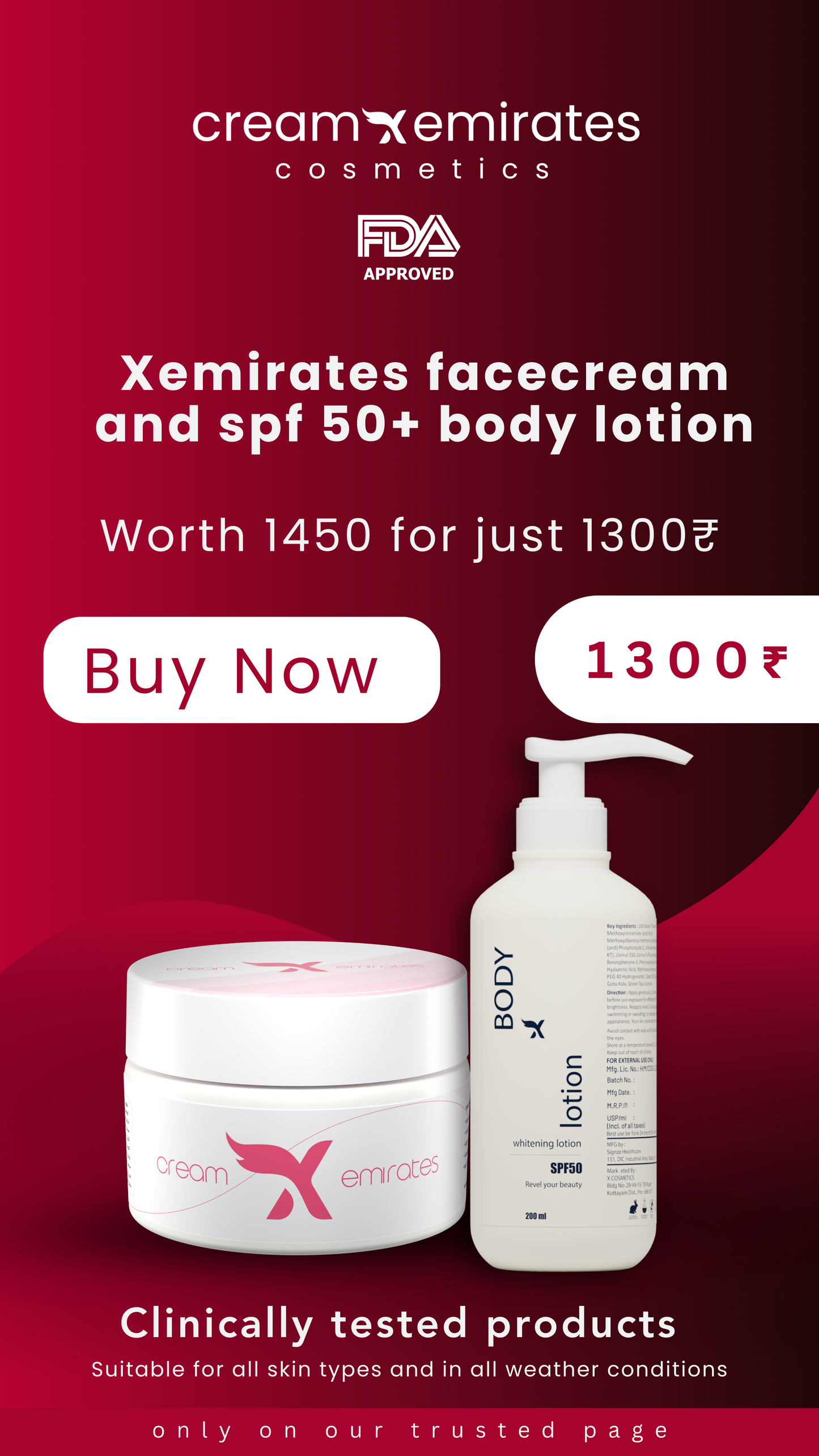 BODY WHITENING LOTION 🧴 & FACE WHITENING CREAM